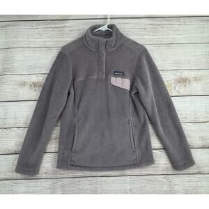 Patagonia Re-Tool Snap-T Pullover Jacket Womens Medium Purple Long Sleeve